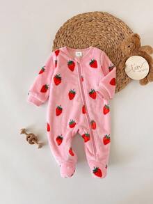 SHEIN Newborn Baby Autumn Pajamas - Pink - View 6