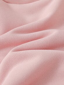 Souflis Souflis Baby Girls Sweatshirt Dress Cute Princess Pink Fuzzy Bear Applique Bowknot Striped Ruffle Hem Long Sleeve Birthday Party Fall Winter Holiday - Baby Pink - View 11