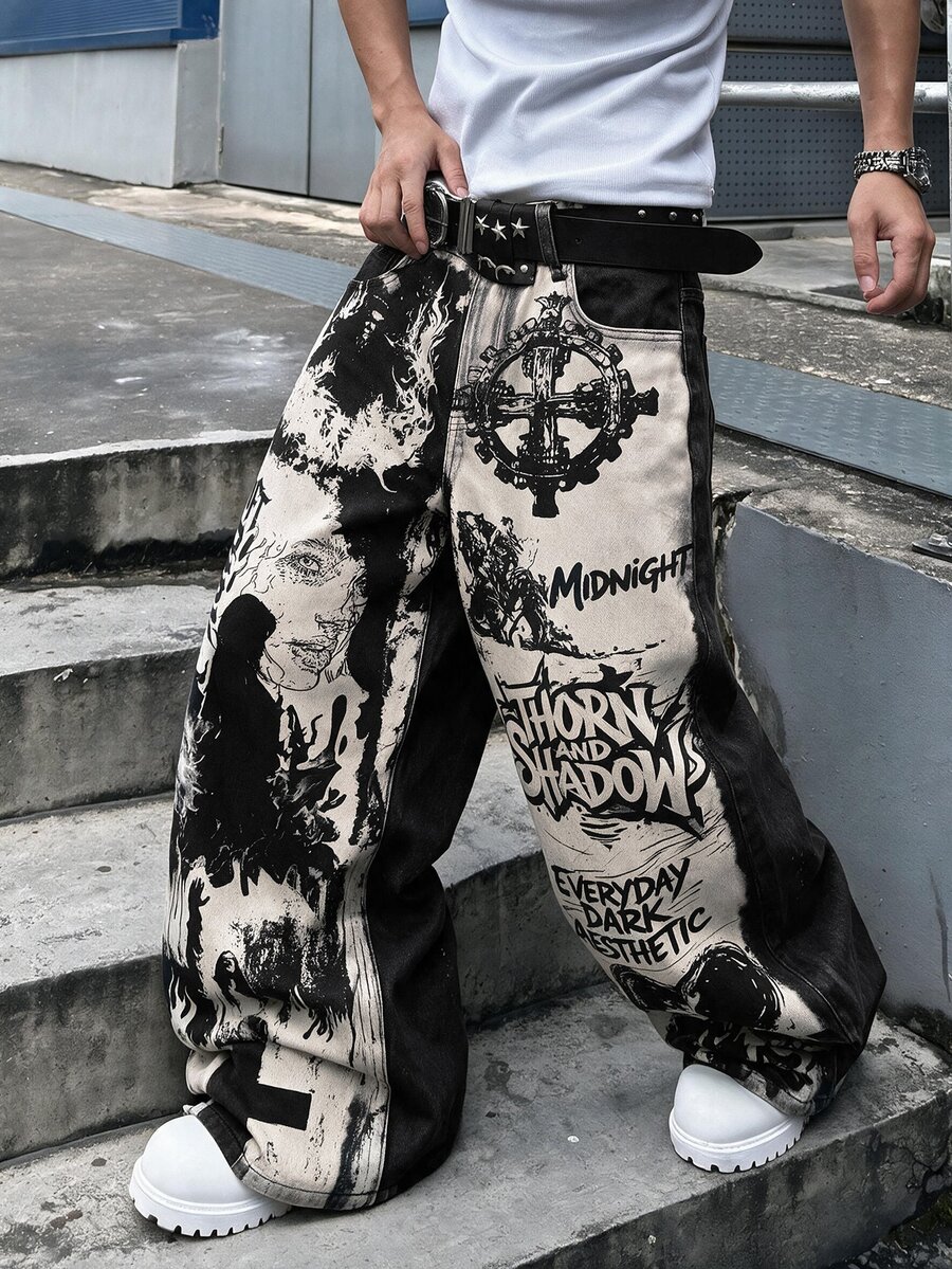 ROMWE MEN Street Life Men Jeans - Multicolor - View 1