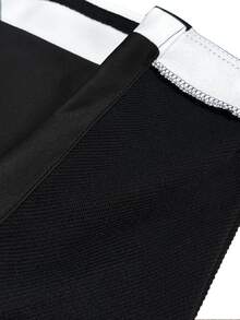 Major Grit Men's Young Street Style Streetwear, Black And White Side Contrast Color Webbing Loose Sweatpants, Best Choice For Fall And Holiday Gifts Vacation - Black - View 6