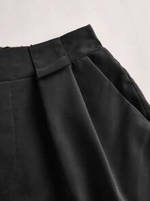 Zolique Women'sCasual Versatile Solid Color Shorts - Black - View 6