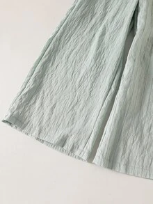 SHEIN Tween Girl Casual 80s Cute Teal Shirt And Pants Set Autumn Fall School Student Off Campus Holiday - Grey - View 7