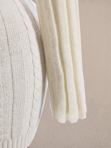 Amplova V-Neck Pocket Button Hooded Women's Fitted Mini Long Sleeve Crochet Knit Handmade Mini Knit Dress Night Out Off-White Fall Sexy - Apricot - View 12