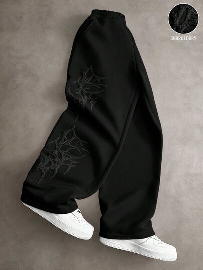 PAVTROS Men's Streetwear Hot-Selling Dark Street Embroidery 3D Embroidery Casual Outing Versatile Boyfriend Husband Gift Anniversary Gift Pink Sweatpants