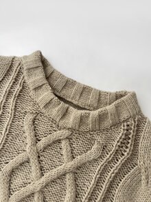 Mori Grove Mori Grove Women's Cute Sweet Date Night Outgoing Outfit Casual Loose Fashion Versatile Party Pullover Sweater - Khaki - View 7