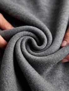 SHEIN طقم نسائي من قميص أبيض بياقة V وأكمام واسعة مزخرفة مع كنزة وبنطلون - رمادي - مشاهدة 9