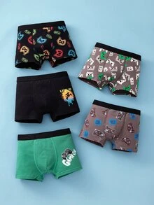 Tween Boy 5pack Gamepad Print Boxer Brief Autumn Fall - Multicolor - View 8