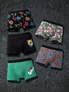 Tween Boy 5pack Gamepad Print Boxer Brief Autumn Fall - Multicolor - View 3
