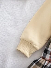 SHEIN Young Girl Young Girl Kids Young Girls Retro Fashion Versatile Casual Everyday Wear Fall Winter,Suitable For Outings, Campus - Khaki - View 10