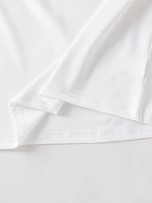 SHEIN 青少年男孩 4 件裝純色長袖圓領 T 恤街頭風可愛套頭上衣 六年級海灘風 黑白色 秋季 - 彩色 - 查看 4