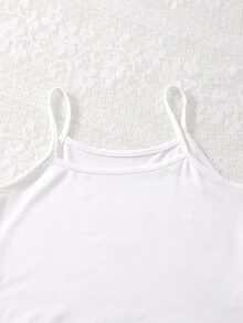 SHEIN Tween女孩3件套套裝 粉色條紋鈕扣襯衫、細肩帶上衣、蝴蝶結裝飾寬腿牛仔長褲 休閒服 春夏假期秋季穿搭 - 珊瑚粉 - 查看 10