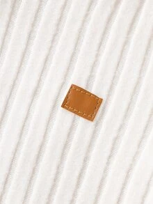 SHEIN 4件組幼兒男嬰假領上衣褲子套裝，可愛棕色灰色白色黑色羅紋拼接高領長袖套頭連身褲，秋季派對穿搭 - 彩色 - 查看 4