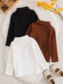 SHEIN 3件裝少女冬季上衣 - 彩色 - 查看 2