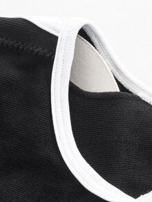 SHEIN Maternity Square Neck Contrast Color Camisole Top With Built-In Padded Cups, High Elasticity Slim Fit Belly Support Sports Top, Seamless Non-Binding Minimalist Sexy Style For Pregnancy Yoga Fitness Commute And Postpartum Inner Layer - Black - View 10