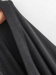 SHEIN Maternity Square Neck Contrast Color Camisole Top With Built-In Padded Cups, High Elasticity Slim Fit Belly Support Sports Top, Seamless Non-Binding Minimalist Sexy Style For Pregnancy Yoga Fitness Commute And Postpartum Inner Layer - Black - View 11