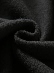 ROMWE MEN Street Life Men's Solid Color Long Sleeve Zip-Up Loose Fit Pocket Hoodie - Black - View 6