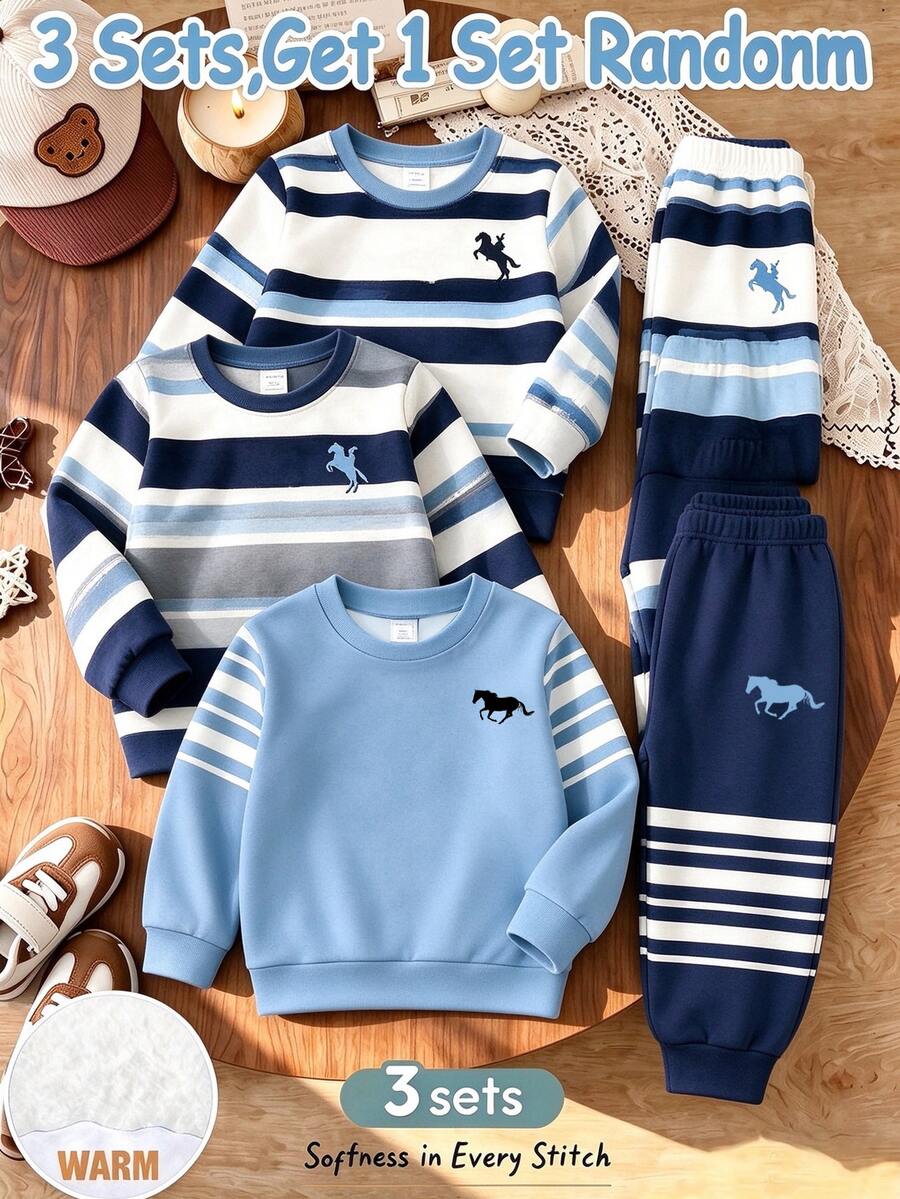 Young Boys Hoodie & Sweatshirt Co-Ords - Multicolor - View 1