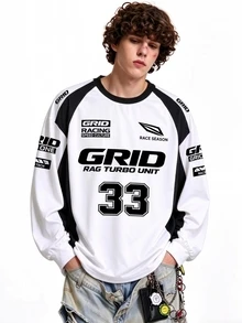 Sport MetroGents Men's Letter Print Long Sleeve Sports T-Shirt - Red - View 1