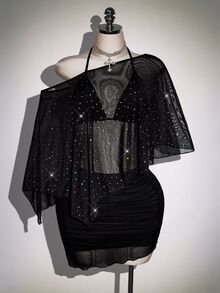 SHEIN ICON 2PCS Plus Size Women Tops - Black - View 2