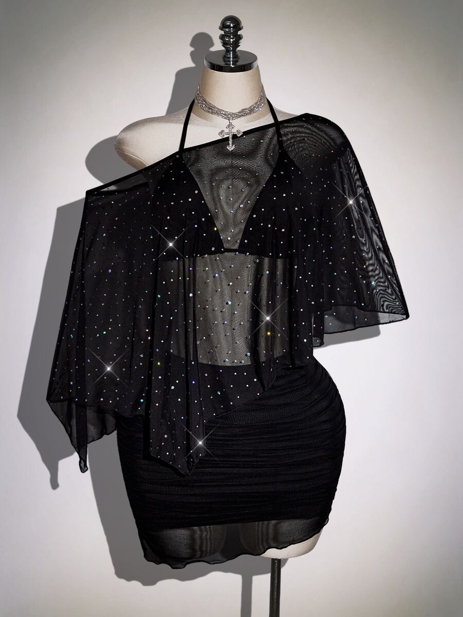 SHEIN ICON 2件組大尺碼女款上衣 - 黑色 - 查看 1
