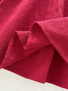 SHEIN Baby Girl Baby Girl Pastoral Embroidered Doll Large Collar Bow Cute Ruffle Elastic Cuff Long Sleeve Dress, Suitable For Autumn, Applicable To Various Occasions Christmas Party Birthday All Occasions Spring Autumn Winter, Suitable For Celebrations, Events, Banquets - Multicolor - View 7
