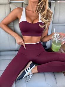 Rovax Women's Colorblock Casual Daily Sports Bra - Multicolor - View 2