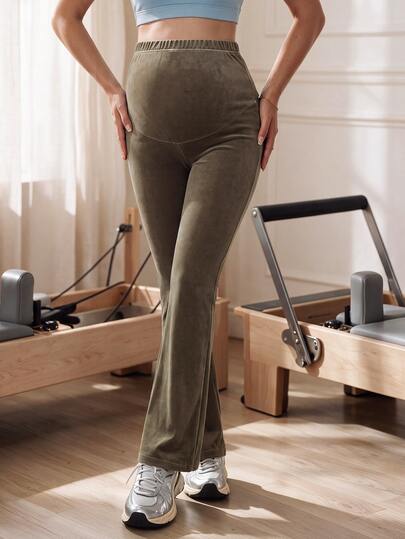 GentleRue Maternity Elegant Solid Color High Elasticity Maternity Sports Leggings