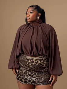 CurvyTilda 女士复古性感浪漫优雅度假百搭亮片豹纹闪亮舒适休闲短裙，豹纹亮片短裤，女士嘉年华连衣裙，嘉年华服装，假日，返校季，返校派对，演唱会服装，春夏+科切拉音乐节/派对 - 彩色 - 查看 2