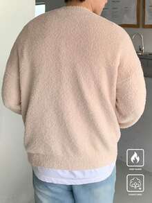 Claim Dot 男士休闲纯色纯色圆领长袖套头衫，秋冬季，适合外出、朋友聚会 - 彩色 - 查看 5
