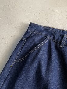 StoneGrade Men's Side Pocket Wide Leg Relaxed Fit Denim Overalls Hang Out Street Sport College - Dark Wash - View 6