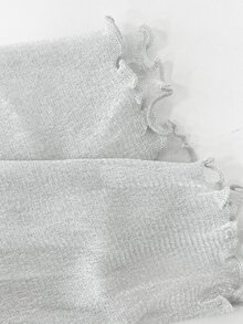 FRIFUL 女款網紗底層 T-shirt 假領透視上衣 秋季疊穿薄款長袖上衣 - 白色 - 查看 8
