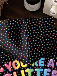 Young Girl Casual Cute Fun Squeeze Bun Pattern, Black, Rhinestone Bun, Glitter, Thick Soft Comfortable Sweatshirt Sweatshirt Suitable For Autumn/Winter, Kawaii, Chill, Y2K, Cozy Fall & Winter Styles, Cute - Multicolor - View 4