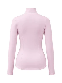 GentleRue Maternity Elegant Solid Color High Elasticity Maternity Sports Top - Pink - View 7