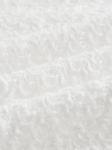 SHEIN MOD 女士复古优雅粗花呢撞色蝴蝶结领短袖上衣和迷你裙两件套 - 白色 - 查看 4