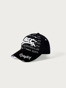 Glisma 1pc Outdoor Couple Hip Hop Baseball Cap, Sun Protection Snapback Hat With BAT, GAPHY, GRAPHY Embroidery, Fashionable Casual Contrast Color Design - Multicolor - View 14