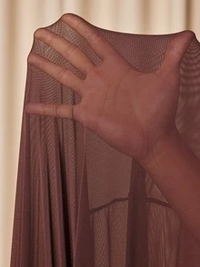 MaterniChic Maternity Solid Color Pleated Casual Elegant Chic Party Photoshoot Travel Dress Brown Fall - Brown - View 8