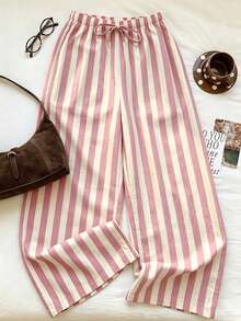 Kids Tween Girl Casual Minimalist Comfortable Mid-Waist Straight Leg Versatile Long Winter Pants Thicken - Multicolor - View 2