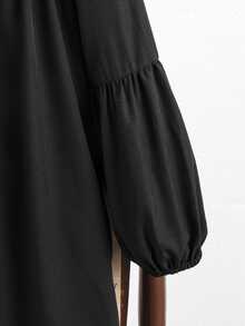 SHEIN Tween Girl US Fall Style Fall Outfits Fall Dress Dresses For Girls - Black - View 4