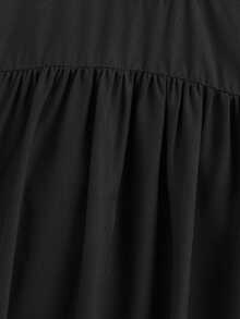 SHEIN Tween Girl US Fall Style Fall Outfits Fall Dress Dresses For Girls - Black - View 8