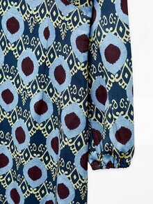 Nöista Women's V-Neck All-Over Print Casual Party Long Dress - Lake Blue - View 8