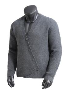 Calmiston Old Money Men's Solid Color Long Sleeve Single-Breasted Casual Knit Cardigan, Couple Outfit, Office Work Autumn, Best Holiday Gift - Dark Grey - View 7