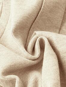 SHEIN Women's Solid Color Pleated Casual Boho Versatile Daily Cardigan Brunch Vacation Beige Fall - Apricot - View 7
