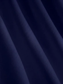 SHEIN Women's Solid Color Fashion Elegant Bow Tie Strap Dress - Navy Blue - View 7