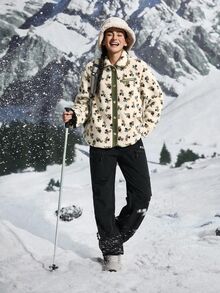In My Nature WOMEN'S NEW SMALL WARM FLORAL Padded Coat AUTMN WINTER TOP - Multicolor - View 2