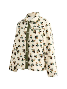 In My Nature WOMEN'S NEW SMALL WARM FLORAL Padded Coat AUTMN WINTER TOP - Multicolor - View 8