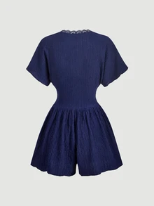 Skyraze Women's Summer Casual Solid Color Romper,School Start Outfit,Summer Pajama Pants - Royal Blue - View 4