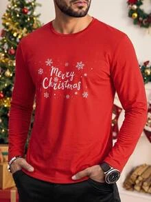 HIMLAND Men's Casual Long Sleeve T-Shirt [Excl. Baby & Kids] Christmas Winter Party Autumn Deer Print - Multicolor - View 8