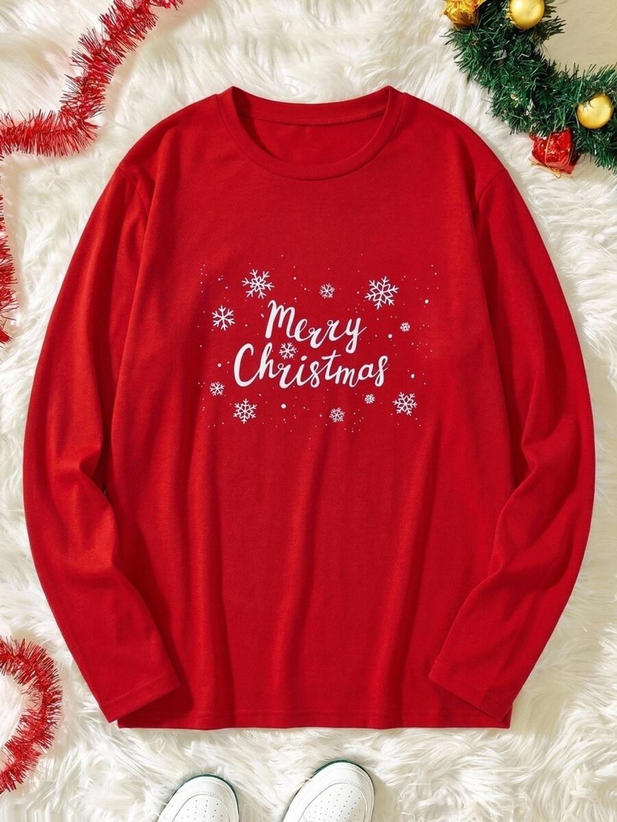 HIMLAND Men's Casual Long Sleeve T-Shirt [Excl. Baby & Kids] Christmas Winter Party Autumn Deer Print - Multicolor - View 1