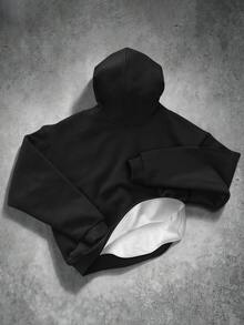 Manfinity Roghcode Men's Casual Daily Wear Essential INS Style Young Street Loose Long Sleeve Hoodie - Multicolor - View 3