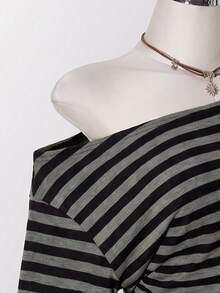 SHEIN ICON Casual Pattern Print Plus Size Long Sleeve T-Shirt Suitable For Autumn Fall - Multicolor - View 7
